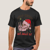 Groovy Dead Inside, Jolly Af Skeleton Kerstmis T-shirt (Voorkant)