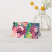 Groovy Deco Olieverfschilderij Bruiloft Plaatskaartje (Achterkant)