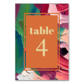 Groovy Deco Schilderij Trouwtafel Nummer Kaart (Achterkant)