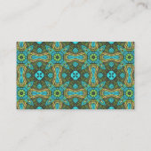 Groovy Decoratieve Sterrenpatroon Damask Abstracte Visitekaartje (Achterkant)