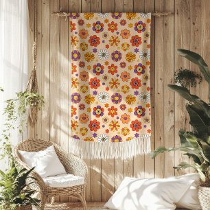 Groovy Deken 70s Pastel Kleuren in Trendy Tinten