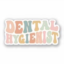 Groovy Dental Hygienist Dental Hygiene Orale Gezon Sticker