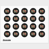 Groovy derde klas leraar eerste dag 3e klas ronde sticker (Vel)