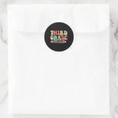 Groovy derde klas leraar eerste dag 3e klas ronde sticker (Tas)