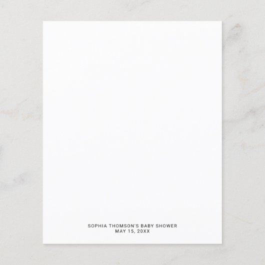 Groovy die mama het beste Baby shower spel kent (Achterkant)