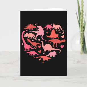 Groovy Dinosaur Liefde Hart T Rex Valentijnsdag Jo Kaart
