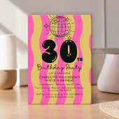 Groovy Disco Bal 30e Verjaardagsfeest Uitnodiging