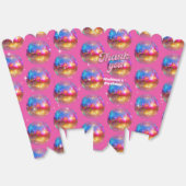 Groovy Disco Bal Verjaardagsfeest Goud Roze Glitte Bedankdoosjes (Ongevouwen)