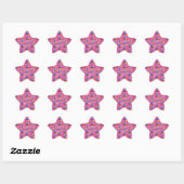 Groovy Disco Bal Verjaardagsfeest Goud Roze Glitte Ster Sticker (Vel)