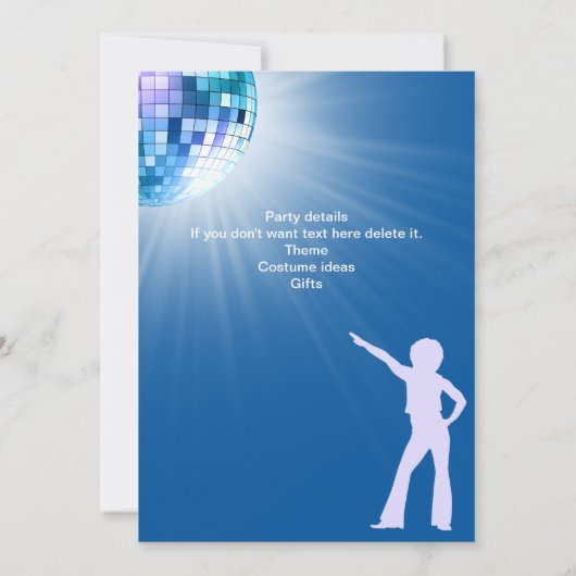 Groovy Disco Ball Blue Mans 50e verjaardag Kaart (Achterkant)