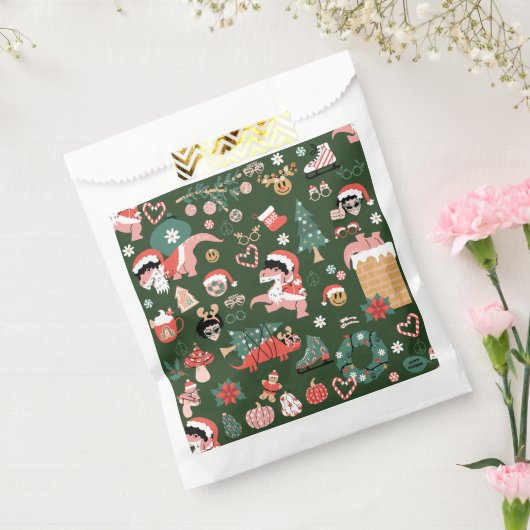 Groovy Disco Ball Kerstmis Dinosaurussen Bedankzakje (Gezegeld)