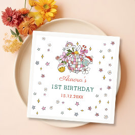 Groovy Disco Ball Kerstmis Verjaardagsfeestje Serv Servet