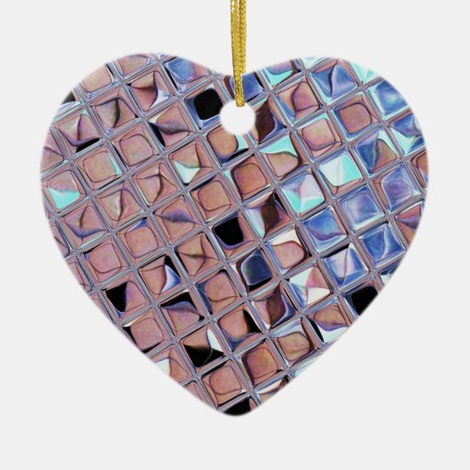 Groovy Disco Ball Mirror Ball Disco Wereldbol Keramisch Ornament (Voorkant)