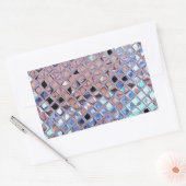 Groovy Disco Ball Mirror Ball Disco Wereldbol Rechthoekige Sticker (Envelop)