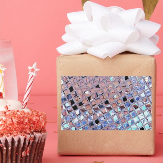 Groovy Disco Ball Mirror Ball Disco Wereldbol Rechthoekige Sticker (Feest)