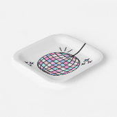 Groovy Disco Ball Verjaardag Papieren Bordje (Gebogen)