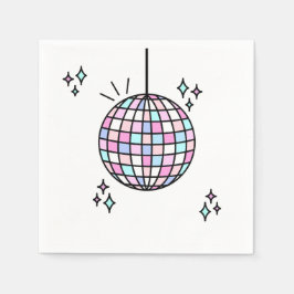 Groovy Disco Ball Verjaardag Servet