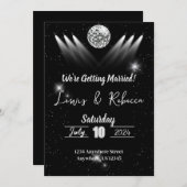 Groovy Disco bruiloft uitnodiging (Voorkant / Achterkant)