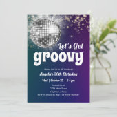 Groovy Disco Dance Party Volwassen Verjaardag Kaart (Staand voorkant)