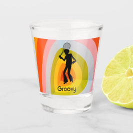 Groovy Disco Dancer Tennis Player Shot Glas