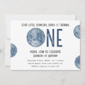 Groovy Disco Dancing Baby First Birthday Kaart (Voorkant)