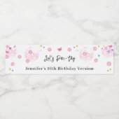 Groovy Disco Eras verjaardagsfeestje Waterfles Etiket (Enkel label)