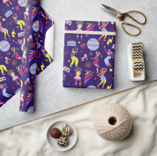 Groovy Disco Feest Retro 80s Disco bal Cadeaupapier