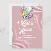Groovy Disco Party Retro 70s Let's Disco Verjaarda Kaart (Voorkant)