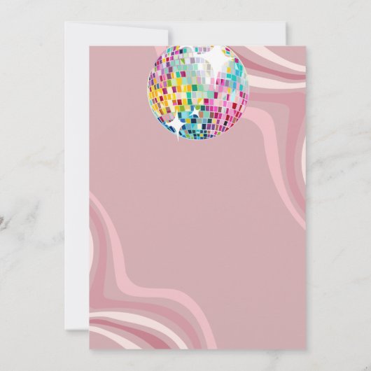 Groovy Disco Party Retro 70s Let's Disco Verjaarda Kaart (Achterkant)