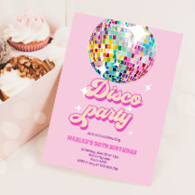 Groovy Disco Party Retro 70s Let's Disco Verjaarda