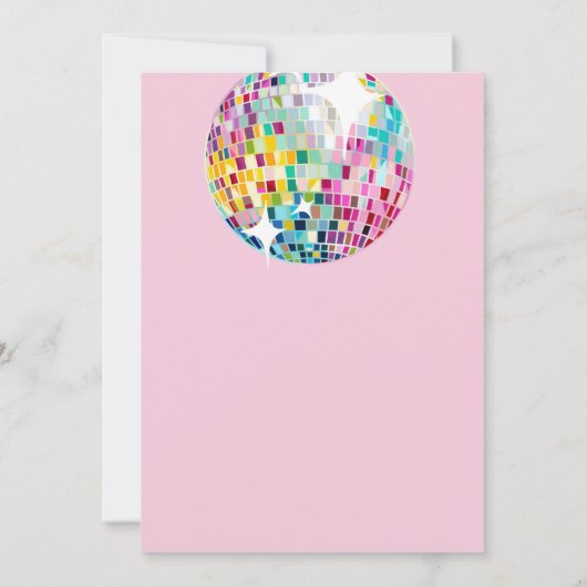 Groovy Disco Party Retro 70s Let's Disco Verjaarda Kaart (Achterkant)