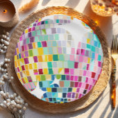 Groovy Disco Party Retro 70s Let's Disco Verjaarda Papieren Bordje