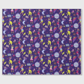 Groovy Disco Party Retro 80s Discoball Cadeaupapier (Vlak)