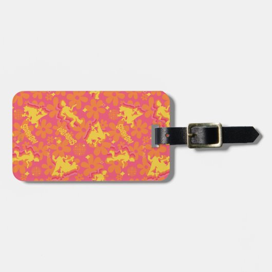 Groovy Disco Scooby-Doo Pattern Bagagelabel (Voorkant horizontaal)