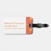 Groovy Disco Scooby-Doo Pattern Bagagelabel (Achterkant horizontaal)