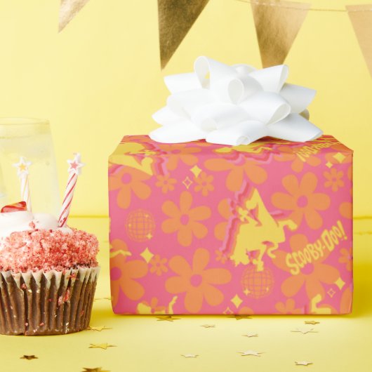 Groovy Disco Scooby-Doo Pattern Cadeaupapier (Verjaardagsfeest)