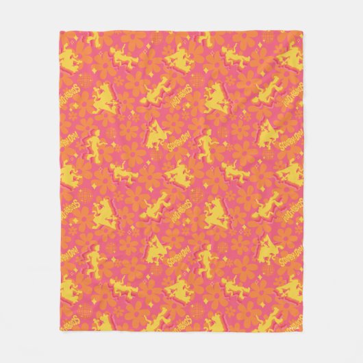 Groovy Disco Scooby-Doo Pattern Fleece Deken (Voorkant)