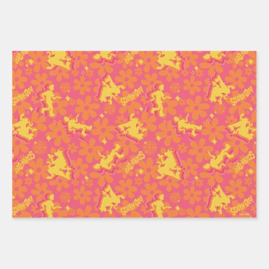 Groovy Disco Scooby-Doo Pattern Inpakpapier Vel (Voorkant 3)