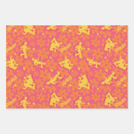 Groovy Disco Scooby-Doo Pattern Inpakpapier Vel (Voorkant)