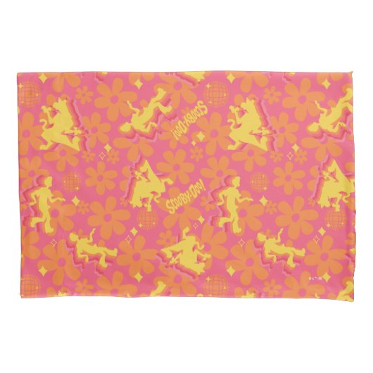 Groovy Disco Scooby-Doo Pattern Kussensloop (Voorkant)