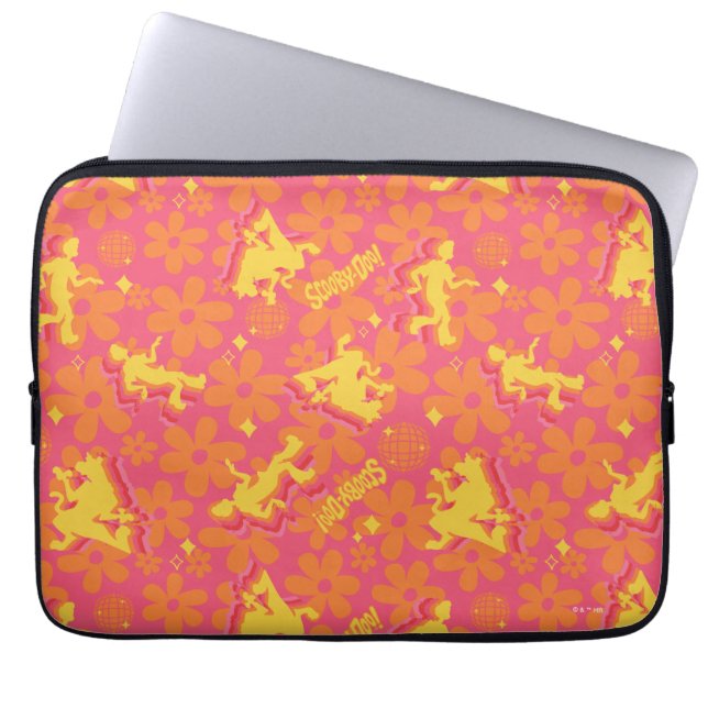Groovy Disco Scooby-Doo Pattern Laptop Sleeve (Voorkant)