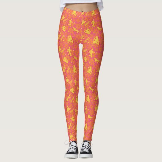 Groovy Disco Scooby-Doo Pattern Leggings (Voorkant)