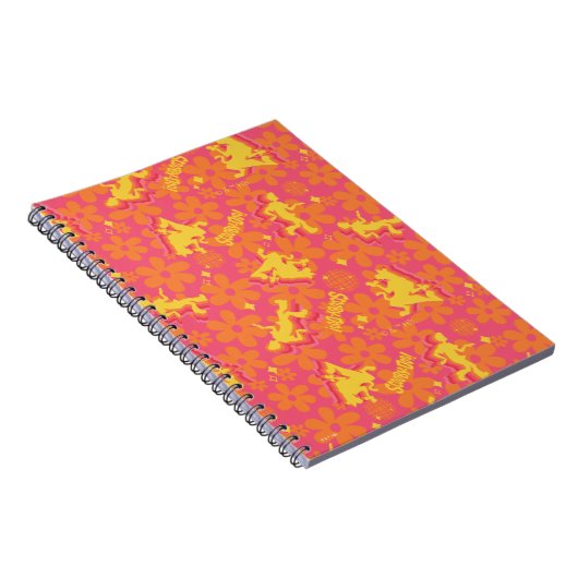 Groovy Disco Scooby-Doo Pattern Notitieboek (Rechterzijde)