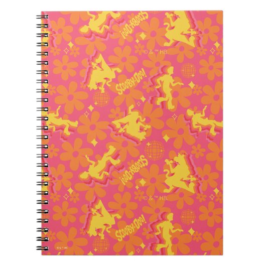 Groovy Disco Scooby-Doo Pattern Notitieboek (Voorkant)