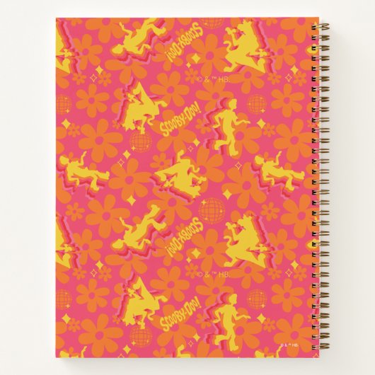 Groovy Disco Scooby-Doo Pattern Notitieboek (Achterkant)