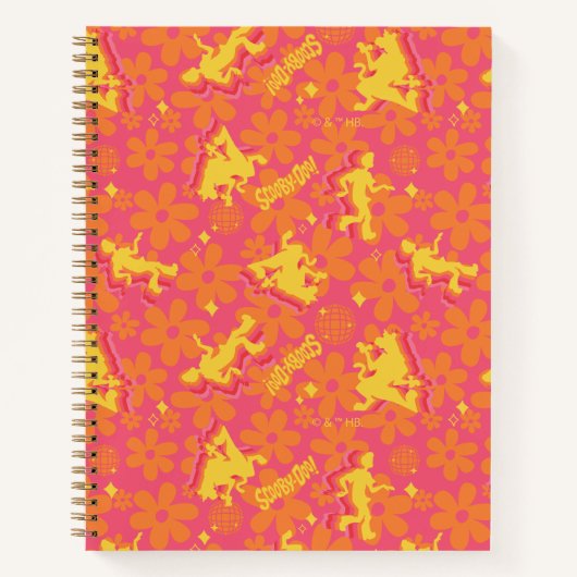 Groovy Disco Scooby-Doo Pattern Notitieboek (Voorkant)
