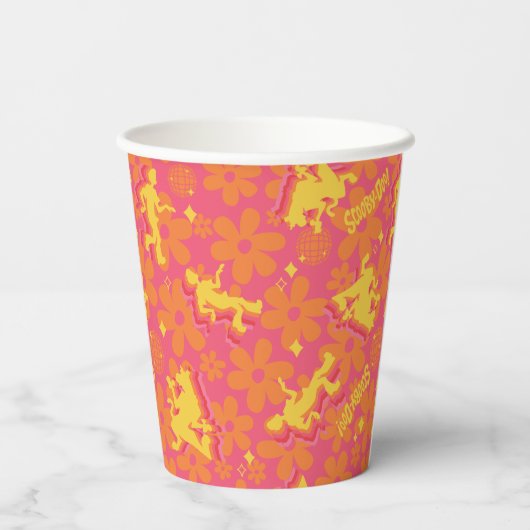 Groovy Disco Scooby-Doo Pattern Papieren Bekers (Achterkant)