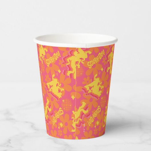 Groovy Disco Scooby-Doo Pattern Papieren Bekers (Rechts)