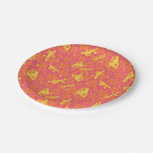 Groovy Disco Scooby-Doo Pattern Papieren Bordje (Gekanteld)