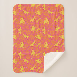 Groovy Disco Scooby-Doo Pattern Sherpa Deken